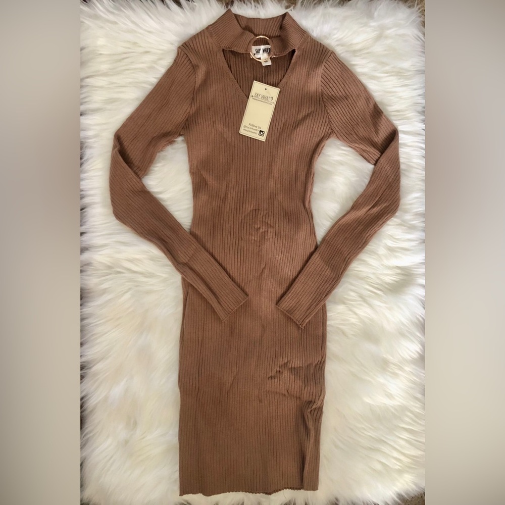 Ribbed bodycon dress